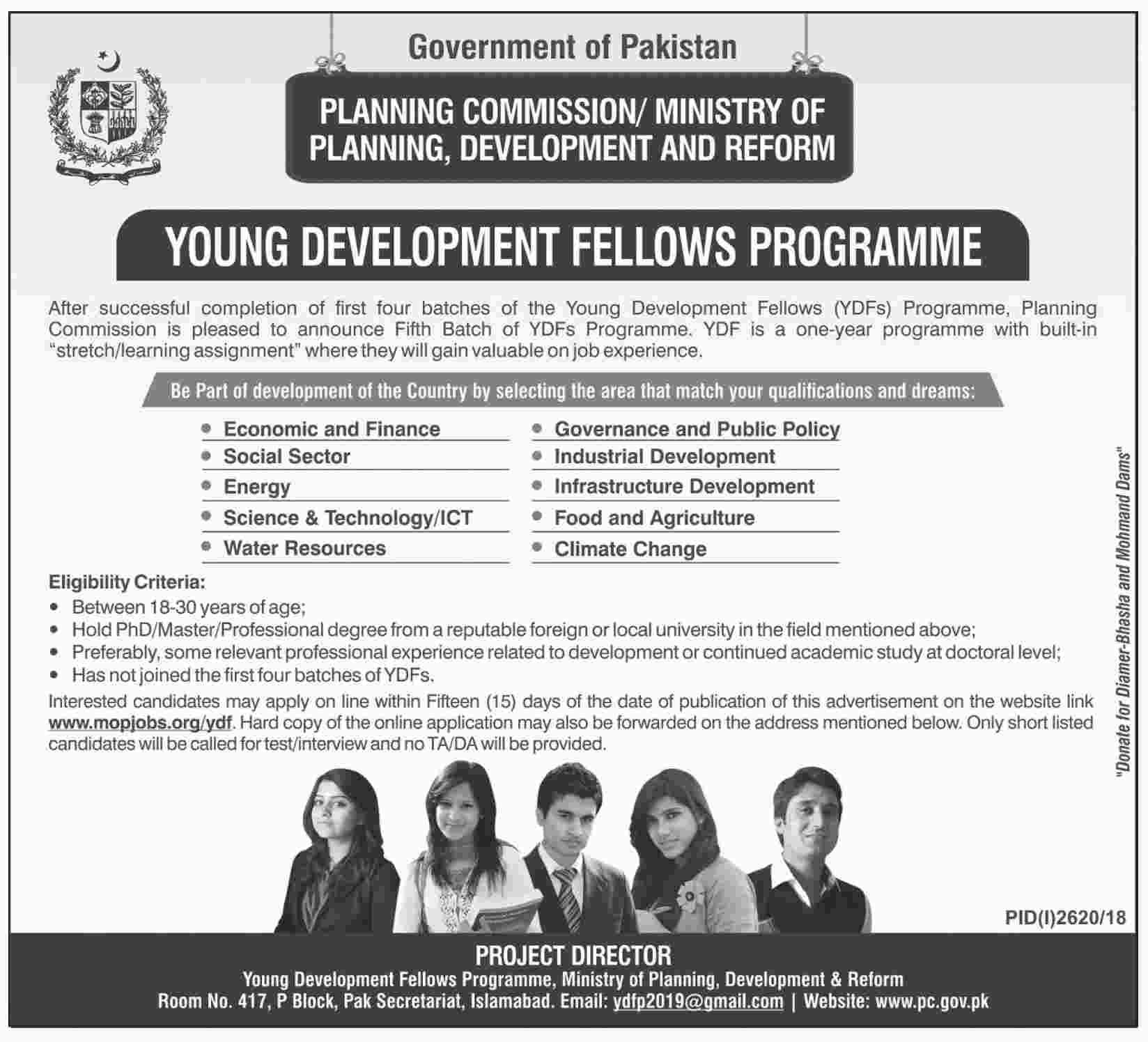 Young Development Fellows (Fifth Batch of YDFs Programme)  - Planning Commission/ Ministry of Planning